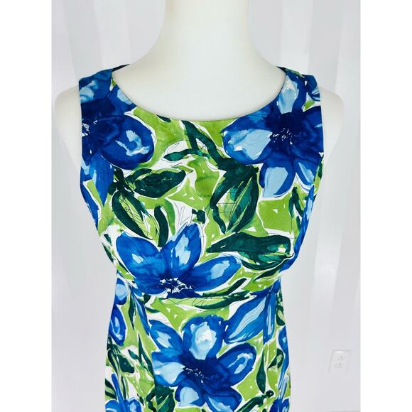 EVAN PICONE Women’s Floral Print Sleeveless Sheath Dress Sz 4 - Picture 5 of 10